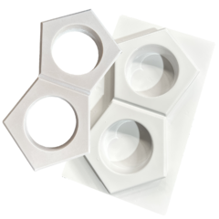2 Forma 3d Para Fazer Cobogó Elemento Vazado Vizon 39x20cm Dupla Face ABS 2MM IN573 - loja online