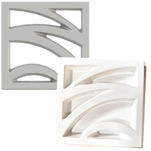 2 Forma Cobogó Elemento Vazado Flames 30x30cm Dupla Face ABS 3MM IN589 - comprar online