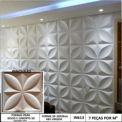 2 Forma 3d Gesso Floral Petala 39x39cm Abs 1,5mm Molde Para Gesso e Cimento 3d IN613