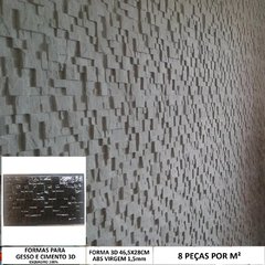 Forma 3d Gesso Mosaico Rustico 46,5x28 Abs 1,5mm Molde Para Gesso e Cimento IN616
