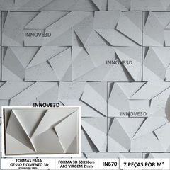 2 Forma 3d Gesso Scalen 50x30cm ABS 2mm Molde para cimento/concreto/gesso 3d IN670