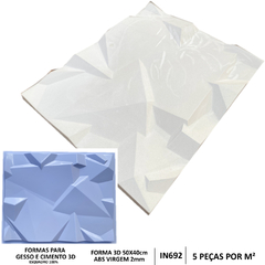 Forma Gesso 3d Everest 50x40 em Abs Virgem 2mm Gesso/Cimento 3d IN692 - comprar online