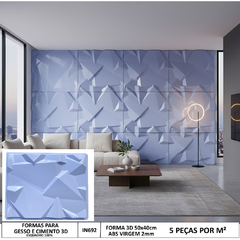 Forma Gesso 3d Everest 50x40 em Abs Virgem 2mm Gesso/Cimento 3d IN692 - comprar online