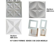 Kit 8 Forma 3d Modelos Diversos Molde para gesso/cimento/concreto