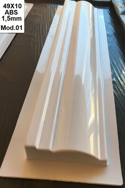 2 Forma 3d Molduras Sanca Roda Teto 49x10cm Abs 1,5mm Molde 3d 628 MD 01