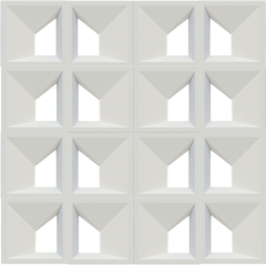2 Forma 3d Para Fazer Cobogó Elemento Vazado Janela 40x40cm Dupla Face ABS 2MM IN554 - loja online