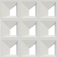 Imagem do 2 Forma 3d Para Fazer Cobogó Elemento Vazado Janela 40x40cm Dupla Face ABS 2MM IN554