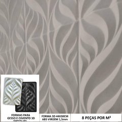 Forma 3d Folha Garden 44x30cm Molde Para Gesso 3d Abs Virgem 1,5mm IN600