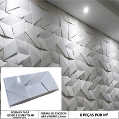 Forma Gesso 3d Escalena 52X25cm ABS 1,5mm Molde Para Gesso/Cimento/Concreto 3D IN618 - comprar online