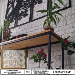 2 Forma 3d Montada Tijolinho Rústico 38x38cm Abs 1,5mm Molde para gesso 3d IN631 - comprar online