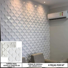 2 Forma 3d Ocean 50x50cm ABS 2mm Molde para cimento/concreto/gesso 3d IN669 - comprar online