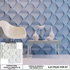 2 Forma 3d Ocean 40x40cm ABS 2mm Molde para cimento/concreto/gesso 3d IN252