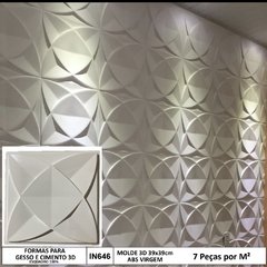 Forma 3d Gesso Floribela Dakar 39x39cm ABS 2mm Molde Para Cimento/gesso/concreto 3d IN646