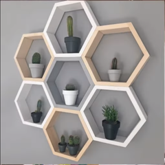 Forma 3d Decoração Parede 40x40cm Hexagonal ABS 2mm Molde para cimento/concreto/gesso IN421-A - loja online