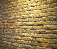 10 Forma 3d Tijolo Rockface Travertino 24x8cm ABS 2mm Molde Para Gesso/Cimento/Concreto IN679-K10 - loja online
