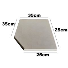 Forma 3d Canto de Piscina Lisa Reta 35x25cm ABS 2mm Molde para cimento/concreto IN379