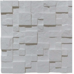 Forma 3d Gesso Mini Mosaico Rústico Pedras São Tomé 28x28cm ABS Molde Para Gesso/Cimento/Concreto IN629