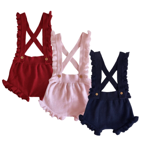 Bloomer com Suspensório Babados