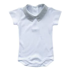 Body Manga Curta Vichy - oui oui petit