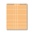 Caderno Colegial Grid Laranja - Cadernetas | papelaria artesanal para uma rotina mais leve & criativa