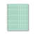 Caderno Colegial Grid Verde Água