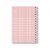 Caderno Médio Grid Rosa - loja online