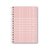 Caderno Médio Grid Rosa