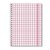 Caderno Universitário Xadrez Rosa