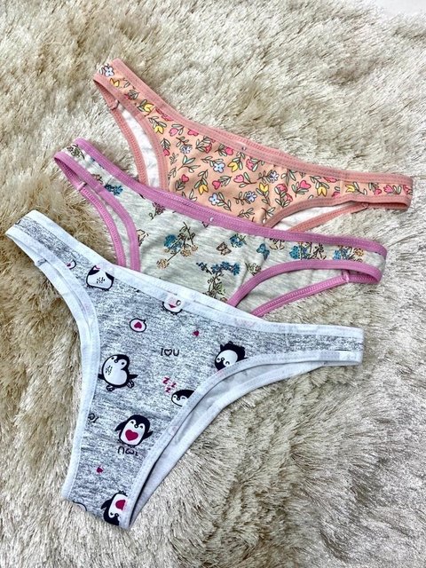 Tanga em cotton estampada