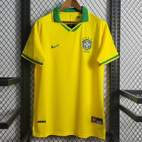 Camisa Brasil I 1997 Retrô - Amarelo