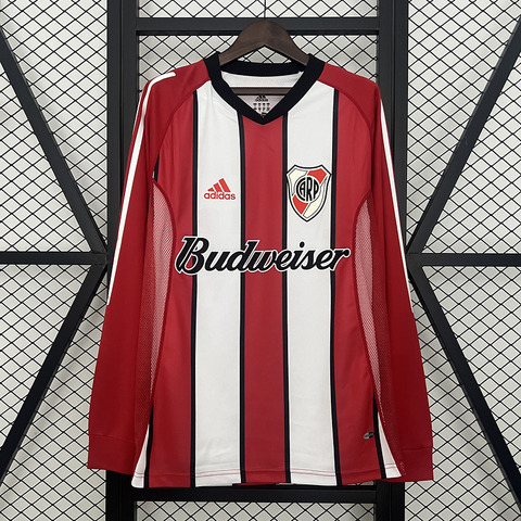Camisa River Plate II 2003/04 Retrô Manga Longa - Vermelha+Branca - comprar online