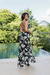 VESTIDO LONGO TRANSPARÊNCIA ESTAMPADO