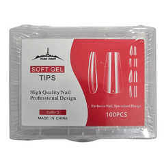 TIP PARA SOFT GEL COFFIN #3 PARISNIGHT 100PCS PN20253-3
