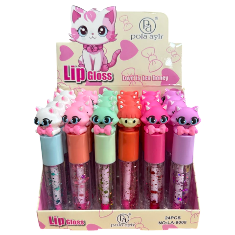 G411 (24U) POLA AYLR LIP GLOSS FORMA GATITO LA-8008 - comprar online