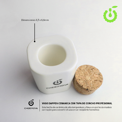 VASO DAPPEN LAVA PINCEL DE CERÁMICA TRAPEZOIDE CHERIMOYA BH017036