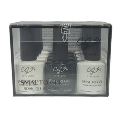 12 CITY GIRL ESMALTE SEMI 7ML GJ-3009 (4NEGRA. 4BLANCO Y 4VÍA LÁCTEA) - comprar online