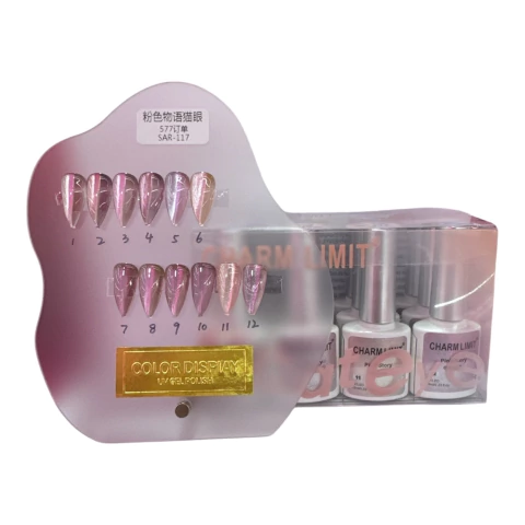 CHARM LIMIT ESMALTES OJO DE GATO PINK STORY X12U SAR-117 - comprar online