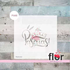 Stencil Felices Pascuas PS66