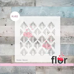 Stencil hojas helecho HJ62