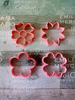 Set Flores/Trébol x 4