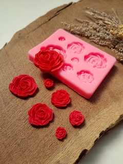 Molde de silicona rosas