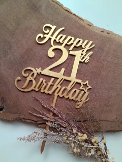 Topper happy birthday 21 - comprar online