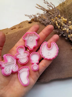 Set 6 cortantes Baby Shower - comprar online