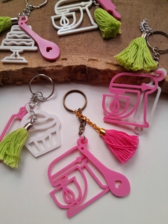 Llaveros dijes pastelería - Flor Print