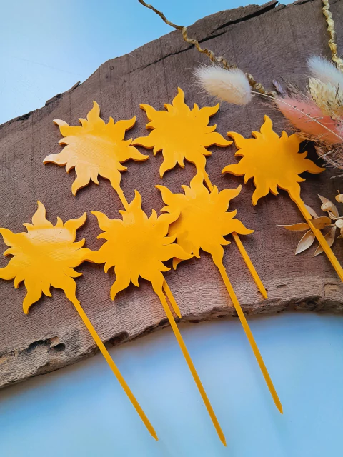 6 Toppers Sol de Rapunzel Plenos