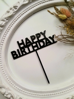 Topper Happy Birthday imprenta - comprar online