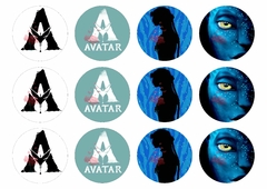 12 TOPPERS COOKIES AVATAR LAMINA COMESTIBLE