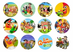 12 TOPPERS GRANJA ZENON LAMINA COMESTIBLE