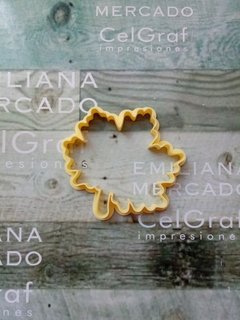 Hoja otoñal contorno