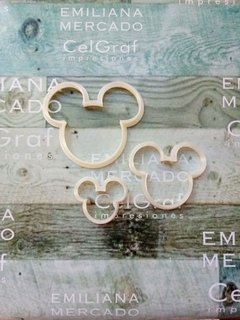 Set 3 cortantes Cabezas Mickey